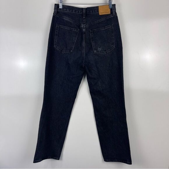 Aritzia Denim Forum The Joni High Rise Loose Distressed Jeans Black Women's 27 - Picture 3 of 11